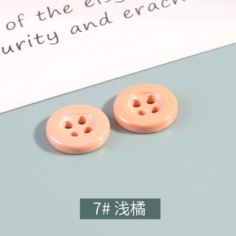 3337★  Four-eye round ceramic button men's and women's shirts cardigan cuffs neckline high-end buttons children's clothes button accessories