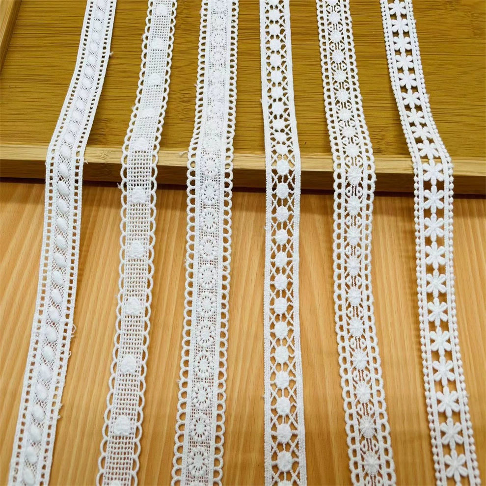 3834 Venta caliente de una variedad de exquisitos y asequibles accesorios de bricolaje de encaje suave accesorios de ropa de algodón puro encaje bordado soluble en agua