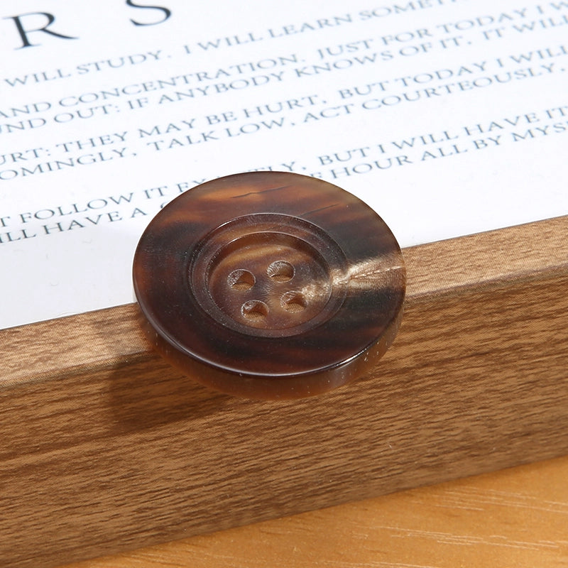 3463★ Botones de cuerno real para hombre, traje, chaqueta, pantalón, botones de alta gama, abrigo de cachemira para mujer, botones negros Daquan