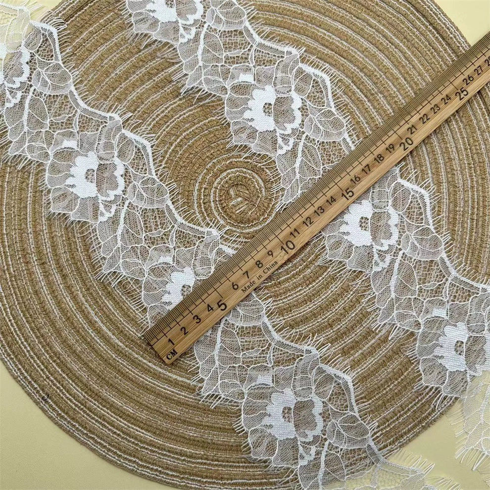 3754 Exportation française simple fleur dentelle à cils, bandoulière, ceinture matériel décoratif bricolage décolleté accessoires largeur 8CM