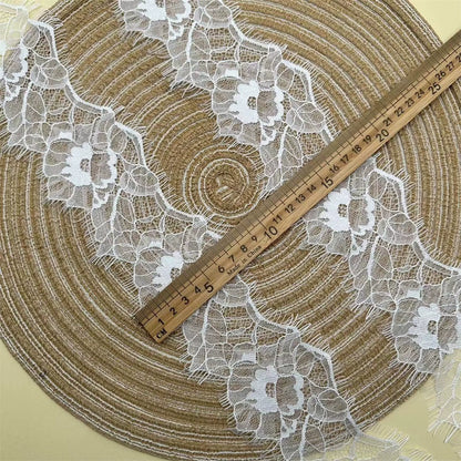 3754 Exportation française simple fleur dentelle à cils, bandoulière, ceinture matériel décoratif bricolage décolleté accessoires largeur 8CM