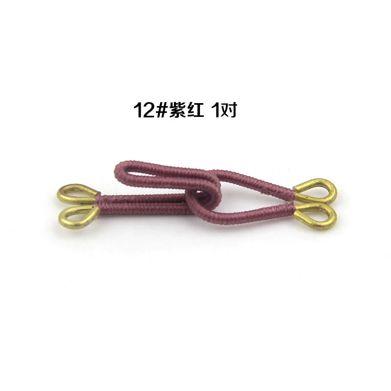 3513★ Accesorios de ropa, par de ganchos para abrigos, tela revestida de latón, botón de estilo, botón de gancho oscuro, botón de gancho manual, botón de ajuste invisible