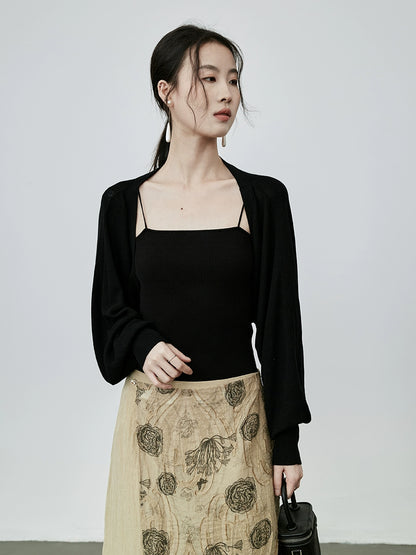 CAREMIND Ropa de otoño Diseño de camisa simple 100% Tencel Top chal versátil 