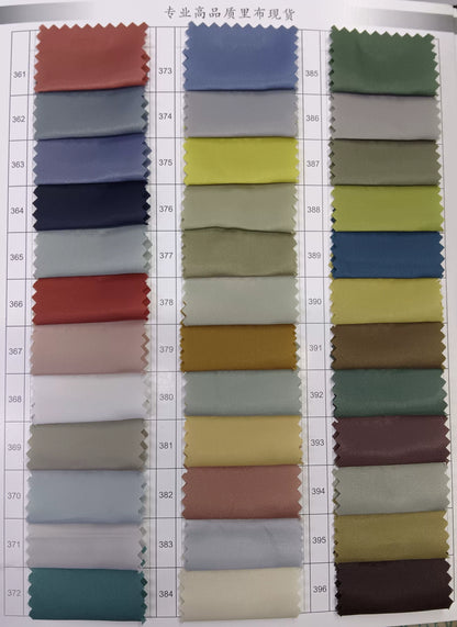 3902 Shumei forro de seda forro de sarga forro de traje abrigo gabardina ropa de mujer primavera verano otoño invierno ropa forro 8003