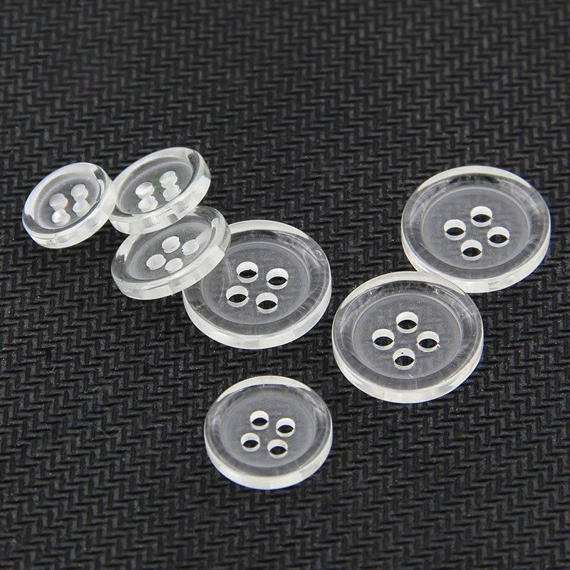 3373★  Transparent four-eye button resin men's shirt buttons versatile handmade pants women's clothes pad buttons quilt buttons