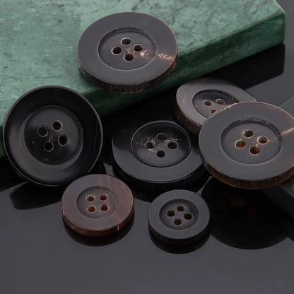 3417★  Real horn buttons clothes decorative buttons men and women trench coat coat sweater jacket top suit pants four-eye buttons