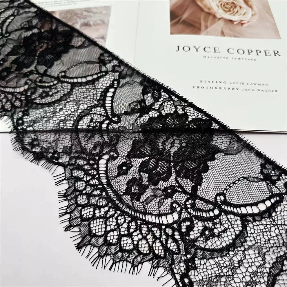 3774 Exquisitos, anchos 15CM, pestañas de encaje unilaterales, exquisito encaje, accesorios de ropa de bricolaje hechos a mano, materiales para cortinas de faldas