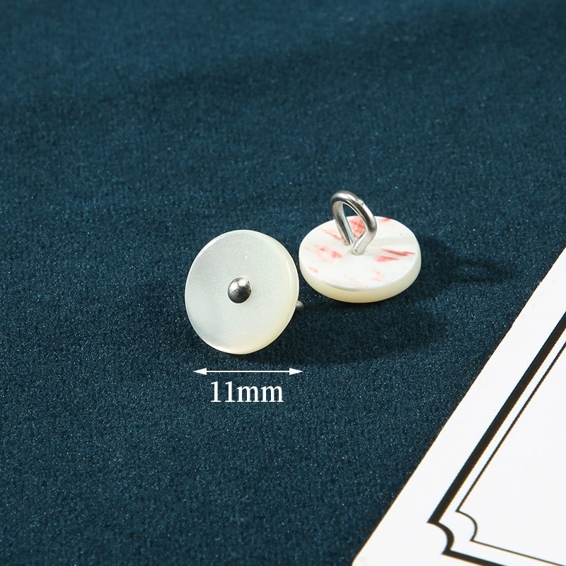 3341★  Shell shirt buttons high-end women's clothes cardigan shirt round buttons versatile children's baby buttons men