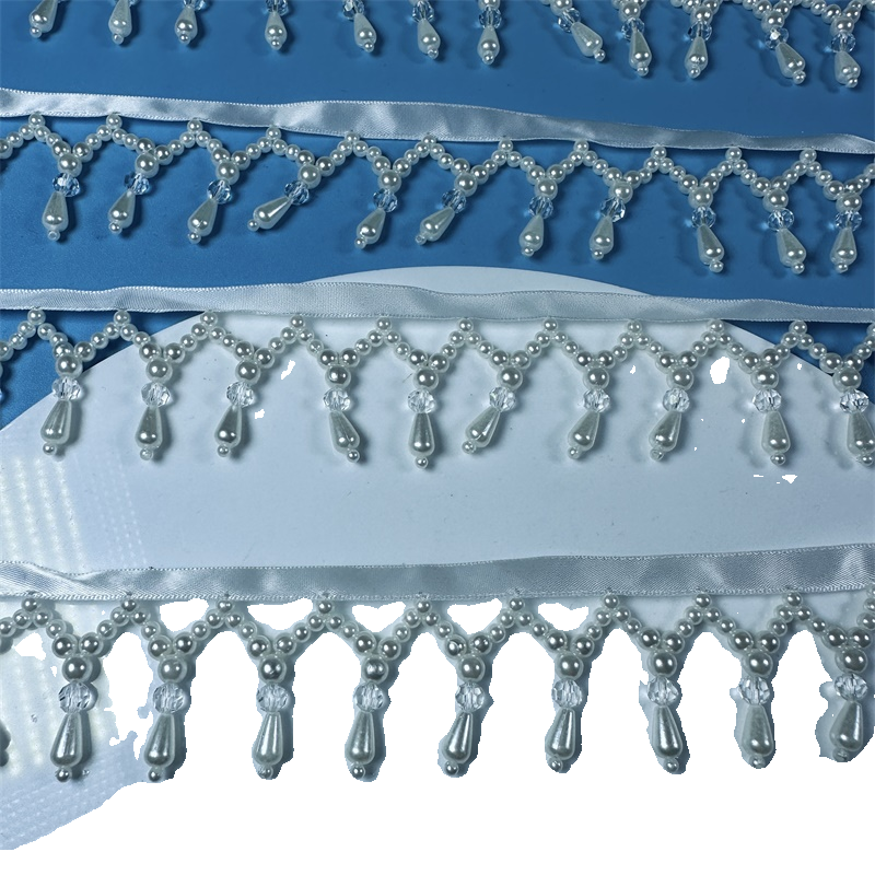 Cinturón de hanfu con flecos de perlas y cuentas, cadena, cortina facial, barba, tocado, accesorios de ropa DIY, 3683 anchos, 4,5 cm