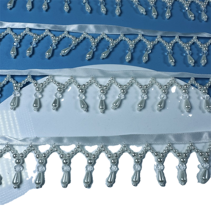 Cinturón de hanfu con flecos de perlas y cuentas, cadena, cortina facial, barba, tocado, accesorios de ropa DIY, 3683 anchos, 4,5 cm