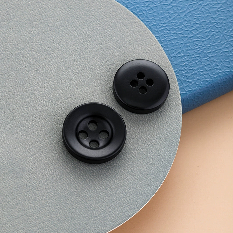3459★  Black resin buttons men's suit jacket buttons top women's woolen coat trench coat pants versatile high-end buttons