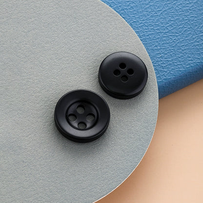 3459★  Black resin buttons men's suit jacket buttons top women's woolen coat trench coat pants versatile high-end buttons