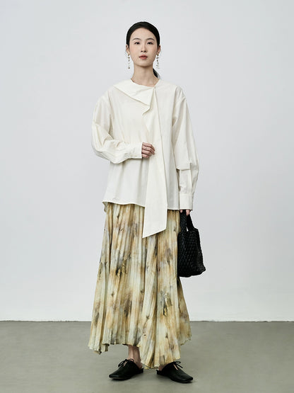 Camiseta de diseño de nicho francés CAREMIND, nueva camiseta de manga larga con efecto reductor de edad para mujer 