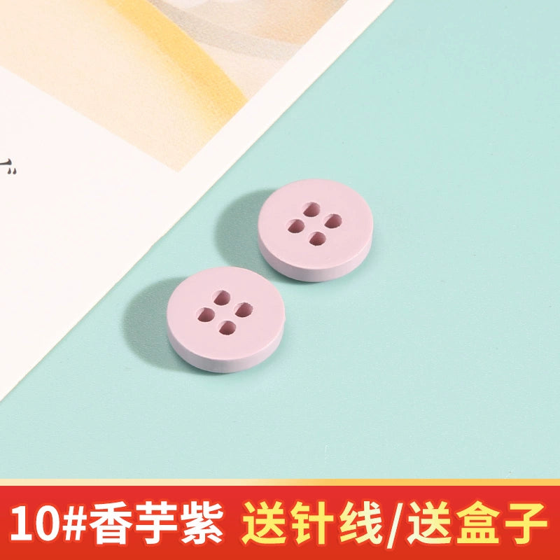 3330★  Shirt Resin Round Button Color Shirt Cardigan Versatile Buttons High-end Men's and Women's Clothes Cuffs Neckline Buttons