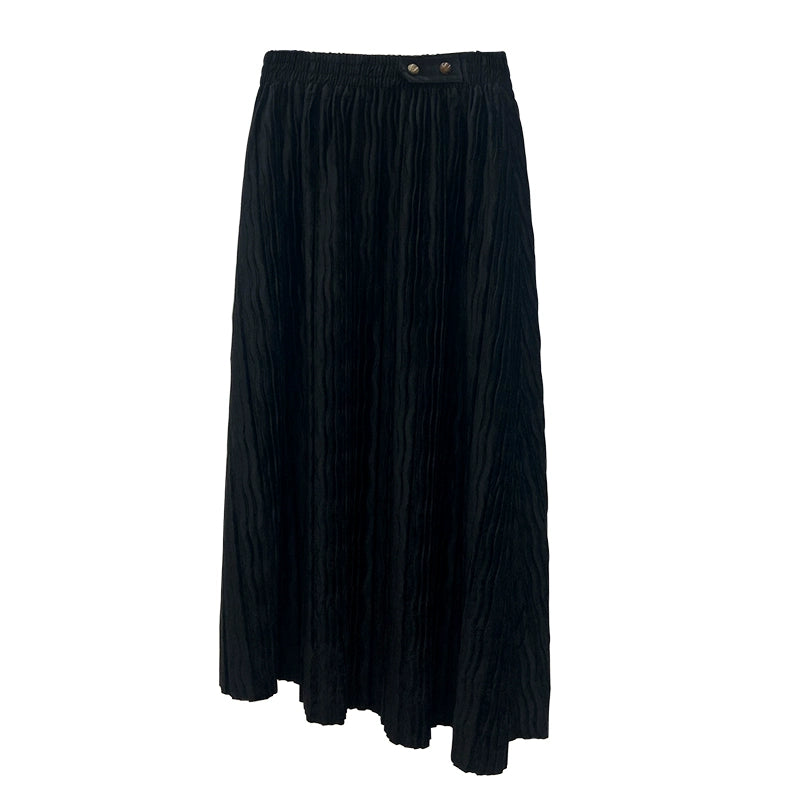 [Oferta especial por tiempo limitado] Falda plisada blanca, falda de terciopelo en forma de A para mujer, caderas delgadas, productos nuevos de otoño medianos y largos 