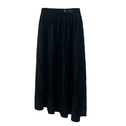 [Oferta especial por tiempo limitado] Falda plisada blanca, falda de terciopelo en forma de A para mujer, caderas delgadas, productos nuevos de otoño medianos y largos 