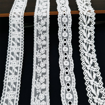 3806 Encaje bordado de malla blanca japonés y coreano, accesorios de decoración de ropa, accesorios de ropa de encaje hechos a mano DIY