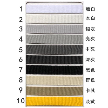 3880 40 colores en stock Tira de presión de borde de cuello de color de 1 cm, material auxiliar, cinta microelástica después de la tira de ribete de grano cruzado, tira lateral de la ropa