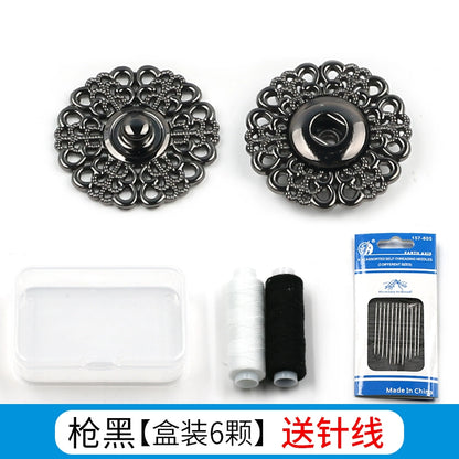 3474★ Botones finos ocultos de metal Botones pequeños de abrigo de visón de lana de cachemira para mujer Botones Botones invisibles de alta calidad Botones madre