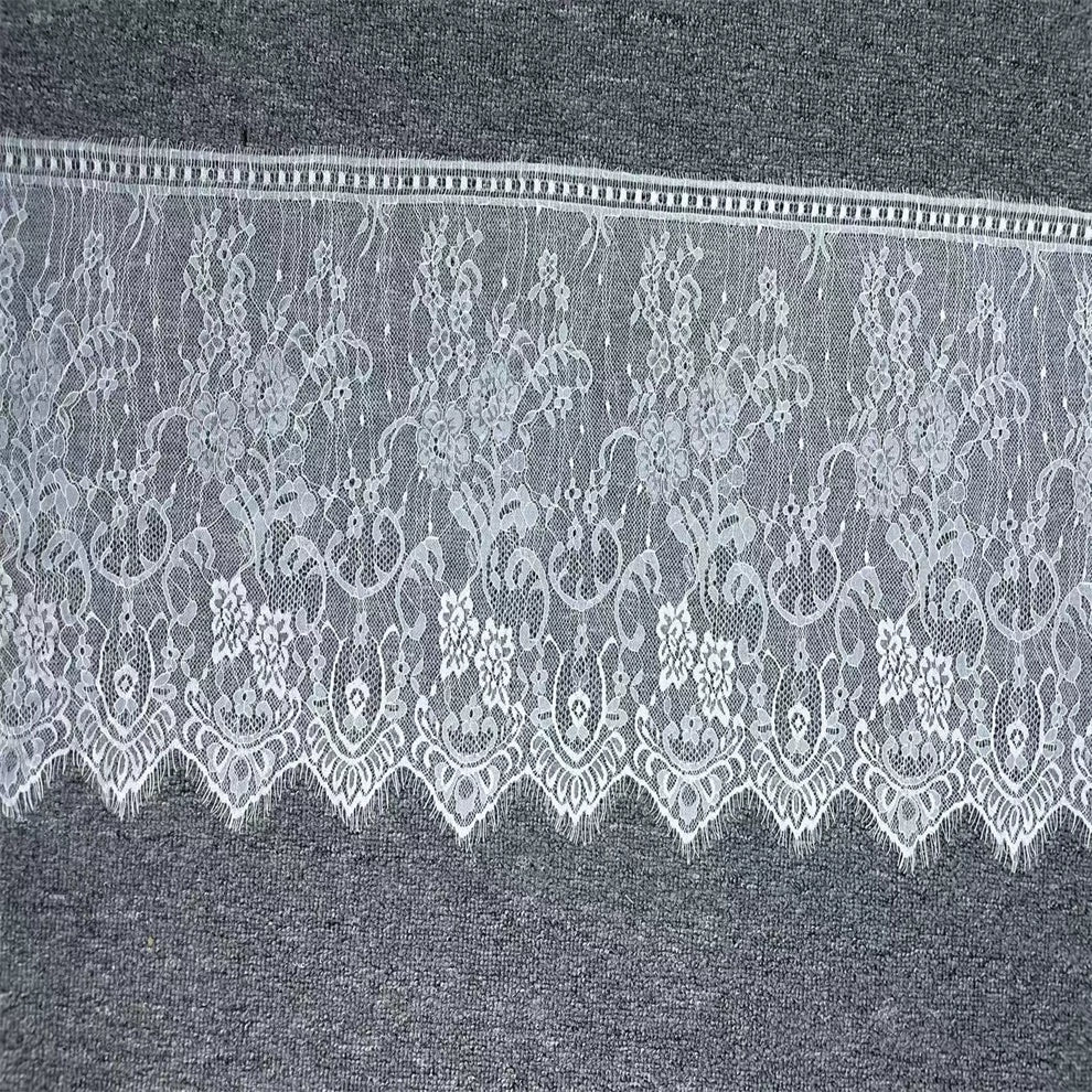 3749 ancho 35 cm, encaje de pestañas unilateral de alta calidad, vestido alargado empalme velo de novia accesorios de ropa