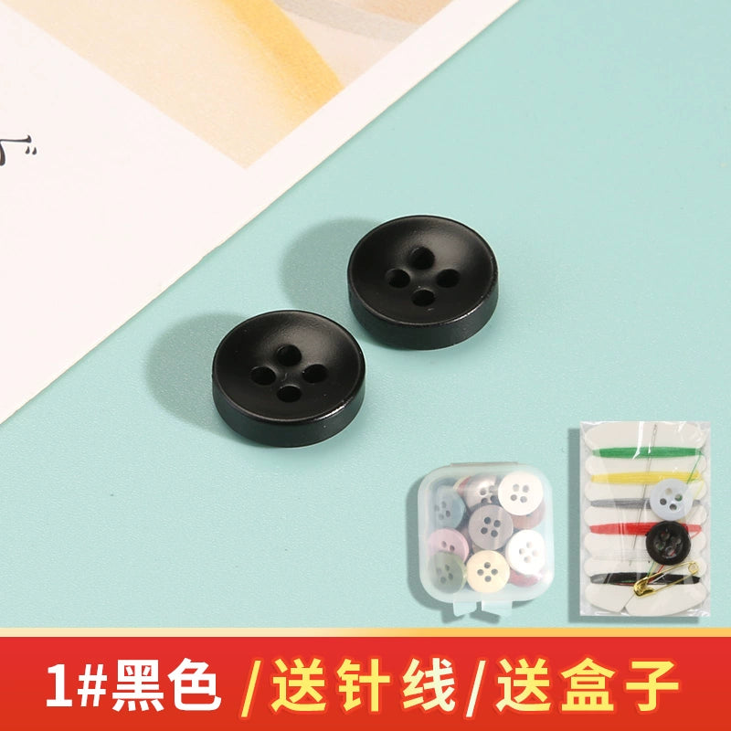 3365★  High-end color shirt resin button round versatile men's and women's clothes shirt chiffon shirt small button accessories buttons