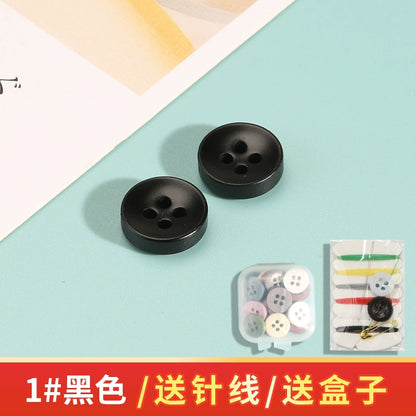 3365★  High-end color shirt resin button round versatile men's and women's clothes shirt chiffon shirt small button accessories buttons