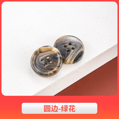 3442★ Botones de abrigo de lana, botones de gabardina, botones de pantalón de traje de hombre, botones redondos de resina semimate