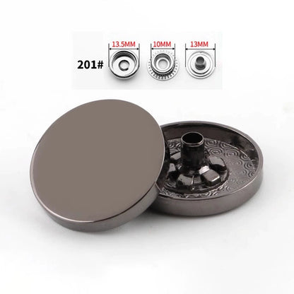 3411★  Metal high-end clothes clothing mother and child buttons jacket hidden buttons round coat down jacket buttons buttons buttons buttons