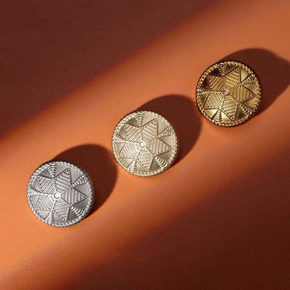 3263★ High-end gold five-pointed star buttons clothes jacket sweater metal buttons versatile round small fragrant buttons