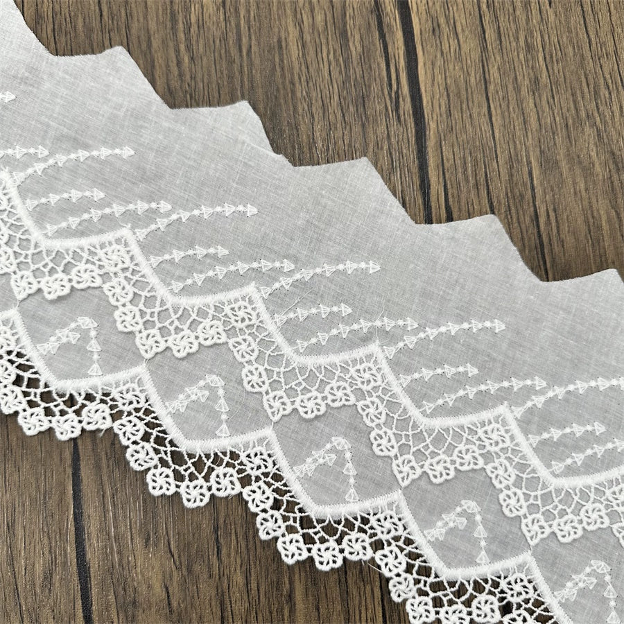 3793 Accesorios de borde de tela con bordado de encaje de doble capa japonés y coreano, cortinas de falda de ropa de bricolaje hechas a mano, telas textiles para el hogar, telas decorativas