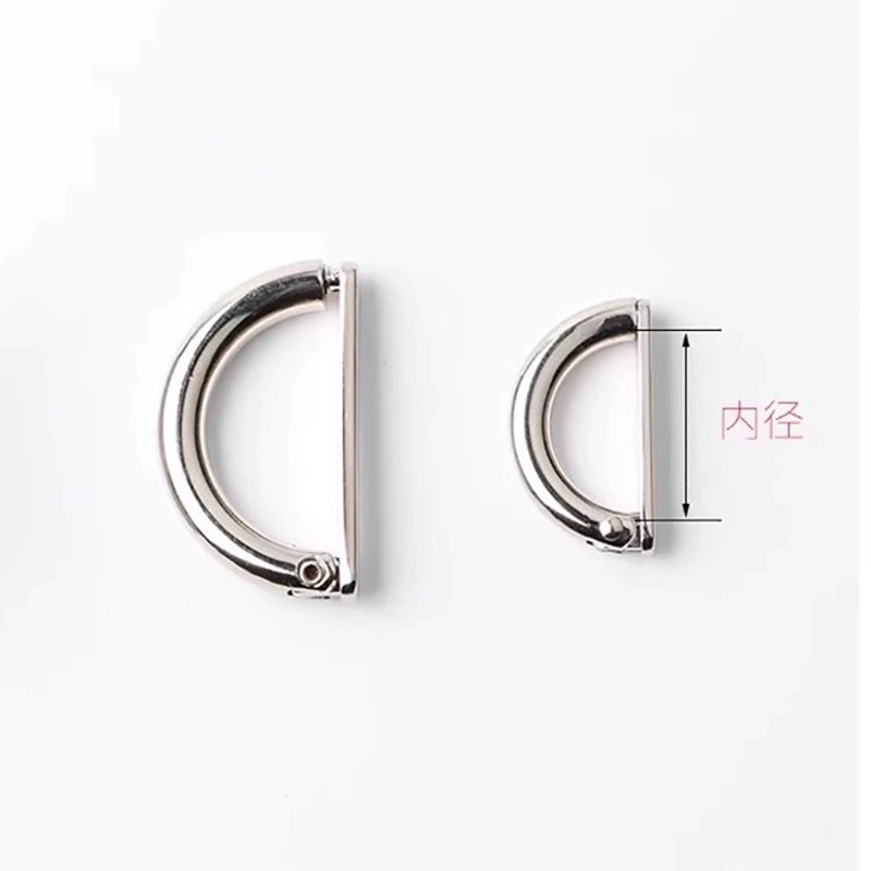 3531★ Botón de metal Hebilla de cinturón de metal Hebilla en D Correa de equipaje Zapatos Botón de ajuste Suéter Abrigo Botón de cortavientos