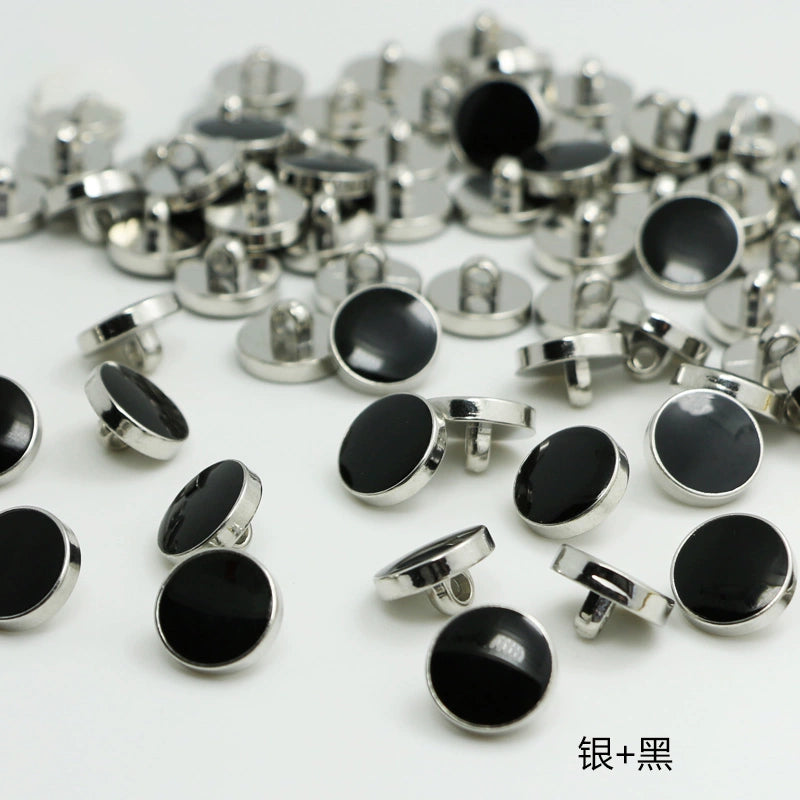 3372★  Flat Buttons Classic Plastic Oil Shirt Buttons Cuffs Suit Coat Clothes Top Women's Gold Buttons Buttons