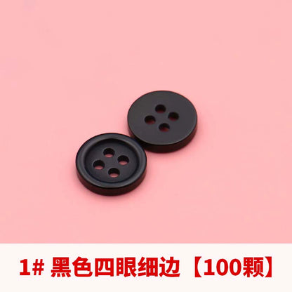 3358★  Versatile shirt buttons round transparent black and white buttons men's and women's shirts shirt cardigan polo shirt colored buttons