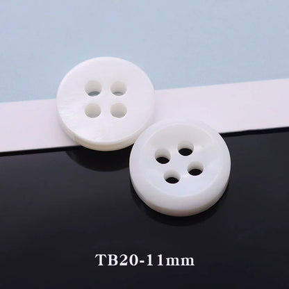 3366★  Natural shell buttons White shirt buttons High-end men's and women's knitted sweaters Cardigan shirts Round shell buttons Small