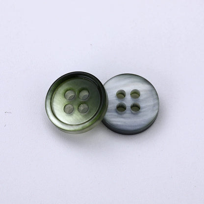 3349★  Versatile black and white men's short-sleeved t-shirt polol shirt round small button shirt buttons women's chiffon shirt buttons