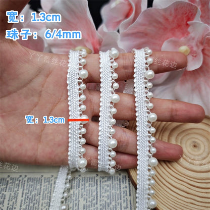 3679 Todo hecho a mano con encaje de perlas de imitación, estilo República de China, cheongsam, Hanfu, ropa, escote, sombrero, accesorios decorativos