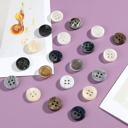 3338★  High-end button-up top women's shirt cardigan clothes round small buttons high-end versatile fashion decorative button accessories