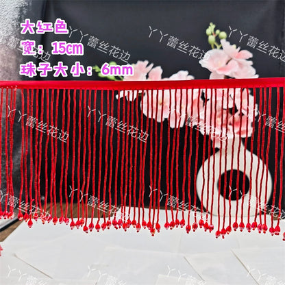 Tubo de cuentas de industria pesada de 15 cm de ancho, colgante de encaje de cristal, accesorios de ropa para vestido de novia, accesorios de bricolaje