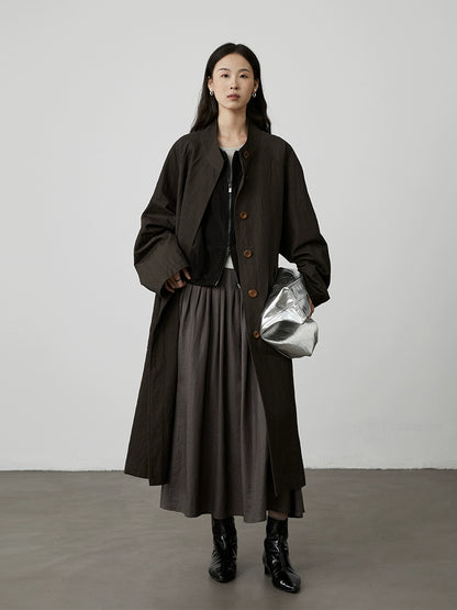 [Wanderer Vest] CAREMIND Black Japanese Tooling Short Vest Jacket Sleeveless Zipper Cardigan