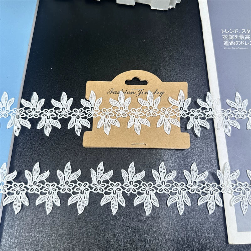 3668 Delicado bordado de poliéster, encaje soluble en agua, accesorios de encaje, bricolaje, ropa, collar, clavícula, cadena, tocado, correa de hombro, material