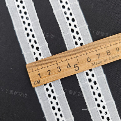 3798 Exquisita tela de algodón puro para parte inferior de la escalera, empalme de ropa, bordado decorativo de encaje, cinturón DIY, accesorios decorativos para ropa