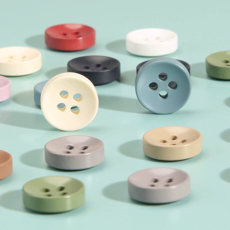 3365★  High-end color shirt resin button round versatile men's and women's clothes shirt chiffon shirt small button accessories buttons