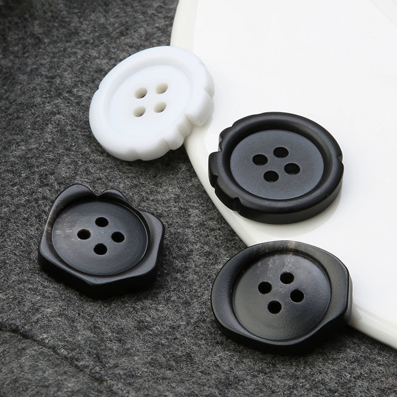 3416★  Black resin button top women's trench coat coat high-end buttons men's clothes suit pants button accessories