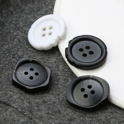 3416★  Black resin button top women's trench coat coat high-end buttons men's clothes suit pants button accessories