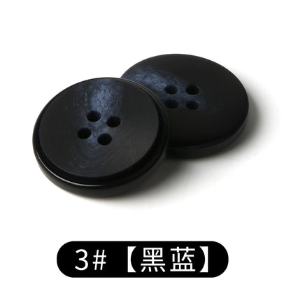 3450★ Accesorios de ropa versátiles Botón de abrigo de resina redondo Botón superior de chaqueta de gabardina Botones de traje negro para hombres y mujeres