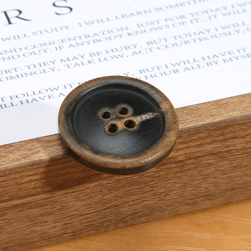 3463★ Botones de cuerno real para hombre, traje, chaqueta, pantalón, botones de alta gama, abrigo de cachemira para mujer, botones negros Daquan