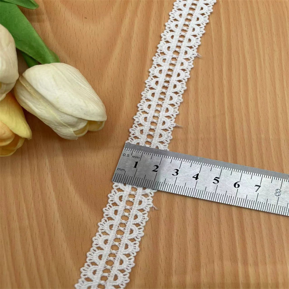 3832 Venta directa de fábrica al contado de algodón puro bordado de encaje soluble en agua DIY ropa hecha a mano accesorios decorativos de encaje beige