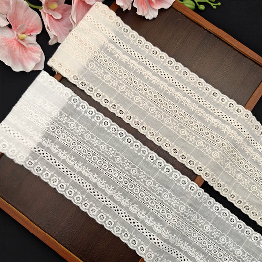 3802 Ropa de moda Lolita, algodón peinado, algodón bordado, encaje, ropa interior, decoración textil para el hogar, tela auxiliar hecha a mano DIY