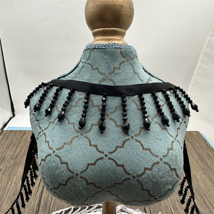 3685  width 4cm short crystal pendant handmade beaded fringed lace DIY home curtain headgear stage clothing accessories