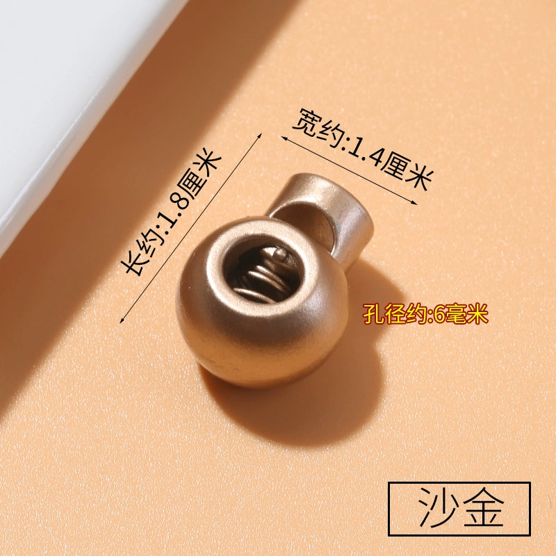 3543★ Hebilla de resorte de metal, hebilla fija para cordón de zapato, hebilla de nariz de cerdo con cordón para ropa, hebilla de tope para sombrero, botón de ajuste elástico para apretar